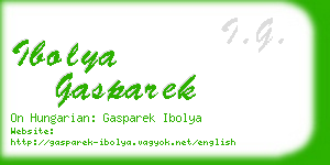 ibolya gasparek business card